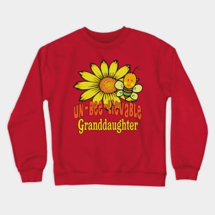 Unbelievable Granddaughter Sunflowers and Bees Crewneck Sweatshirt